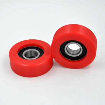 China Rodamientos de rodillos recubiertos de caucho rojo personalizados para maquinaria de automatización en venta