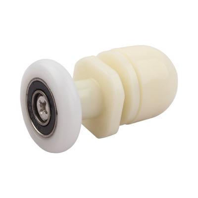 China Porta corredera de alta precisión rodamientos de ruedas de plástico de nylon para la sala de ducha en venta