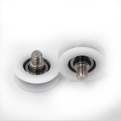 China Threaded POM Bearings Rollers U Grooved 7mm Plastic Ball Bearings for sale