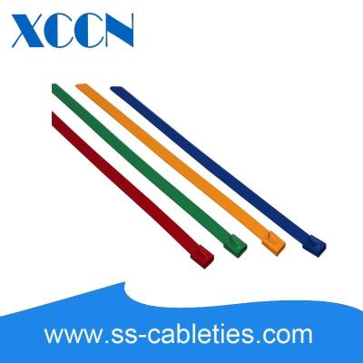 China 316 Small Wire Metal Cable Ties Pvc Coated Straps 500mm Length Securing for sale