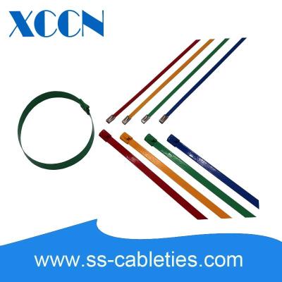 China De zelfsluitende Banden van de Metaal Opspoorbare Kabel, Geschat UV Op hoge temperatuur van Kabelbanden Te koop
