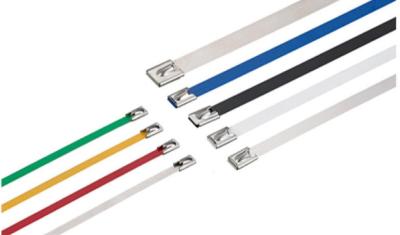 China PVC Covered High Strength Cable Ties , Stainless Steel Ty Wraps Long Lifespan for sale