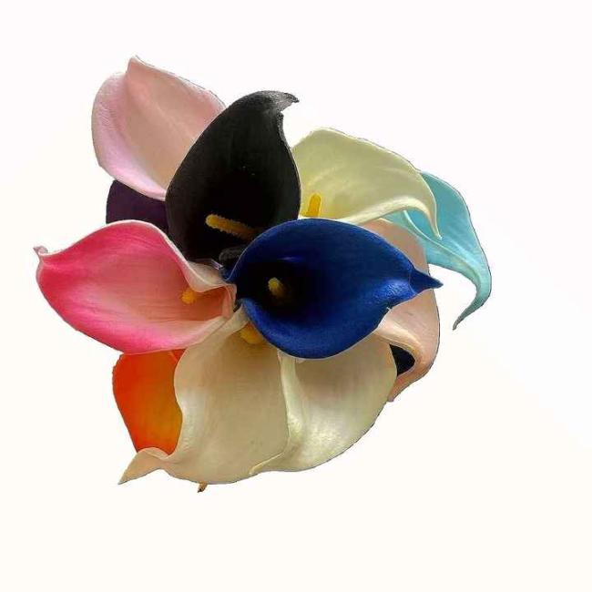 Delicate Soft Decorative Wedding New Year Decorations Home Table Items Silk Artificial Flowers Calla Lily