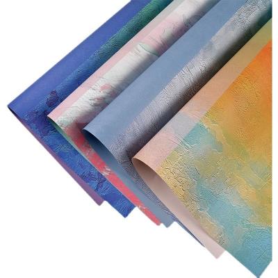 China Creative Oil Painting Florist Wrapping Paper 50cmx60cm High GSM for sale