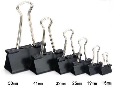 China 15mm Black Binder Clip 12 Pcs In Box XSmall Binder Clip 60pcs In PP Box for sale