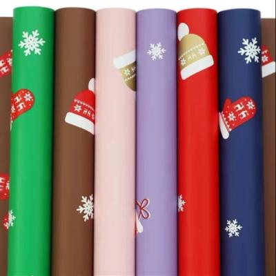 China Christmas Gift Flower Wrapping Paper 58cm X 58cm 20 Sheets In Bag for sale