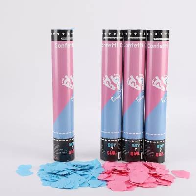 China 30cm Pink confetti cannons for sale, gender reveal confetti cannon for sale