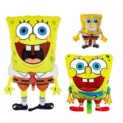 China Wholesale Hot Sale Cartoon Character Yellow Sponge Bob SquarePants Patrick Star Shape Balloons for sale