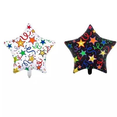 China Wholesal New Arrival 18 inch Star Balloon Wedding Birthday Party Decoration White Black Star Balloon for sale