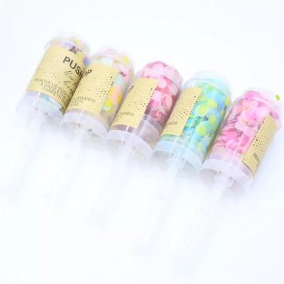China Wholesale Handheld Confetti Fireworks Party Poppers Push Pop Poppers Confetti Cannon For Bachelor Party Confetti Wedding for sale