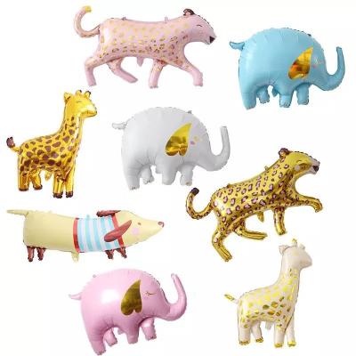 China Los juguetes inflables de Cat Dog Tiger Giraffe Elephant del cumpleaños de los niños del globo de Wholesal van de fiesta el globo de la hoja de las decoraciones en venta