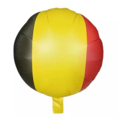 China Wholesal 2022 World Cup Nation Flag Customized Pattern Foil Balloons  Design 16 inch 18