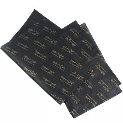 China Custom Gold Brand Logo Printing Gift Wrapping Tissue Paper For Packing for sale