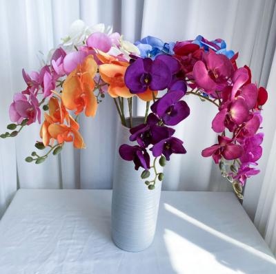 China Natural Real Touch Latex Moth Orchid Decorative Artificial Flower Butterfly Orchid en venta