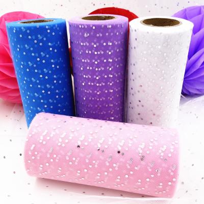 China Glitter Pattern Organza Roll Fabric 100Y Length Ideal for Craft Projects for sale