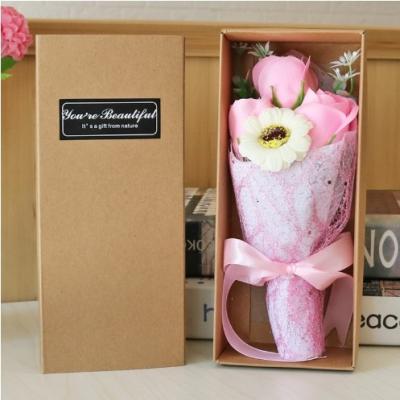 China Rose soap bouquet gift box holiday gift small gift activity practical carnation simulation flower small bouquet for sale
