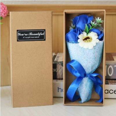 China Rose soap bouquet gift box holiday gift small gift activity practical carnation simulation flower small bouquet for sale
