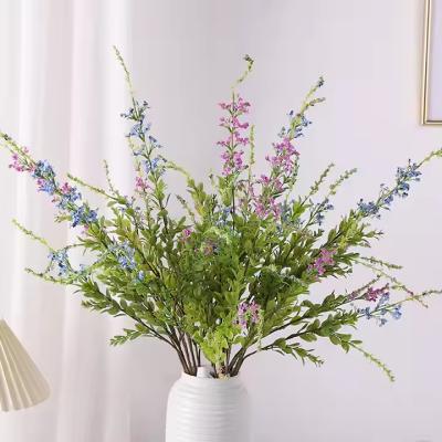 China Erva de Salvia Artificial Pequena Flor Selvagem Sálvia de Seda Com Flores Para Bouquet de Noiva Enchimento de Casamento Plantas de Decoração de Interior à venda