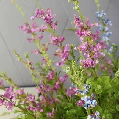 China Erva de Salvia Artificial Pequena Flor Selvagem Sálvia de Seda Com Flores Para Bouquet de Noiva Enchimento de Casamento Plantas de Decoração de Interior à venda