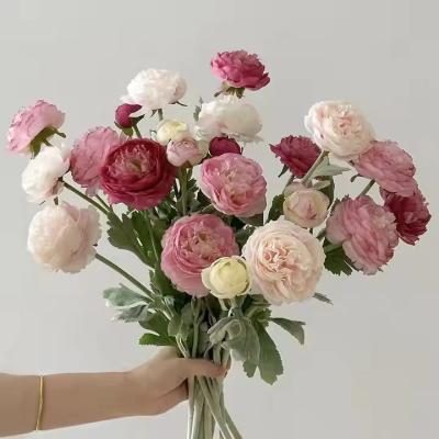 중국 고품질 결혼식 인위 꽃 장미 인위 피오니 꽃 결혼식 가정 장식 판매용