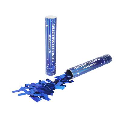 China 12 Inch Blue Confetti Cannon Wedding Club Celebration Confetti Poppers for sale
