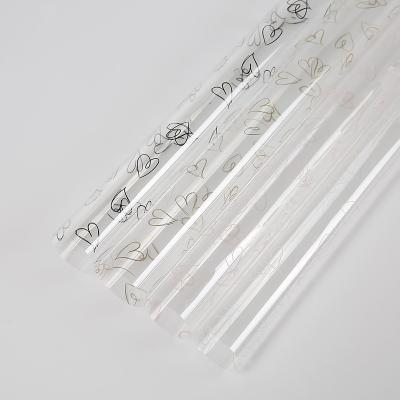 China Clear OPP Florist Cellophane Wrap Roll 58cm*58cm Florist Clear Wrapping Paper for sale