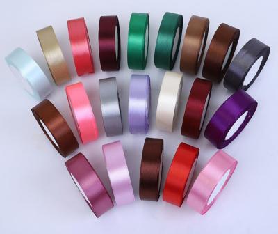 China 4.5cm Polyester Plain Satin Gift Wrap Ribbon Double Faces Satin Ribbon For Packing for sale