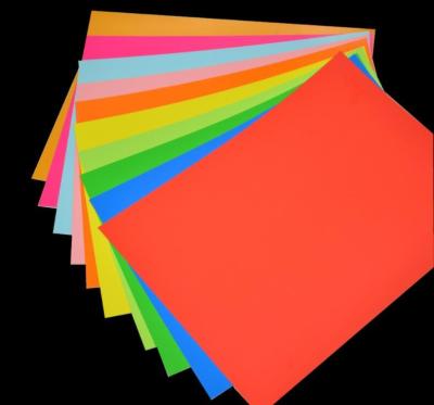 China Neon A4 Fluorescent Coloured Paper Sheets 21cmX29.7cm customized for sale