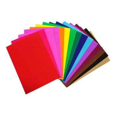 China A4 Size Plain Coloured Corrugated Cardboard Sheets DIY Material 165gsm-265gsm for sale