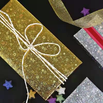 China Gold Silver Glitter Sparkly Gift Wrap Paper Roll Plastic Sheet 72cmx52cm for sale