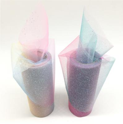 China 15cm 10 de Organza do tule de Rolls do arco-íris jardas de tule do brilho com Crystal Sequin à venda