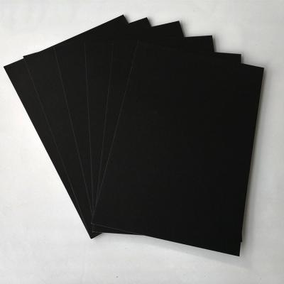 China 1mm 1.5mm 2mm Thick Black Cardboard Coloured Paper Sheets Recycled 150gsm for sale