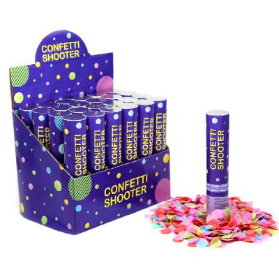 China Circle Paper Birthday Party Confetti Cannon Poppers 20cm For Decoration for sale
