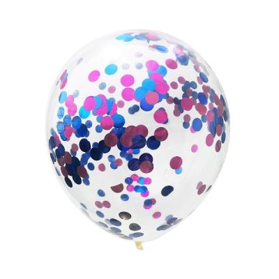 China Latex Transparent Glitter Balloons Round 18 Inch Confetti Balloons for sale
