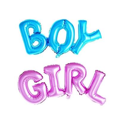 China Gender Reveal Alphabet Party Foil Balloon Mylar Helium Balloon for sale