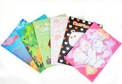 China Cubierta de libro plástica impresa de encargo del pvc de los pp para los cuadernos obligatorios en venta