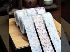 中国風インク焼きケーキ、環境に優しいギフト包装、フラワーブーケ、絶滅リボン付き