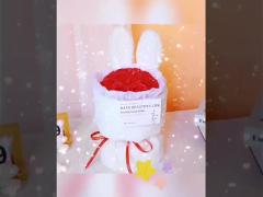 清水祭りの花束 母の日プレゼント 可愛いウサギの耳 人工花 石けん 花束 完成品