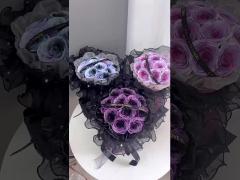 プルームフラワージャム 石けんの花束,教師の日やバレンタインデープレゼント,誕生日プレゼント,保存花やバラの花束の卸売