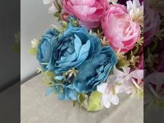 擬似 天国の香り ピオニー花束 偽りの花 桃の香り プラスチック式 結婚式 ローズ 家庭用 花飾り リビングの装飾
