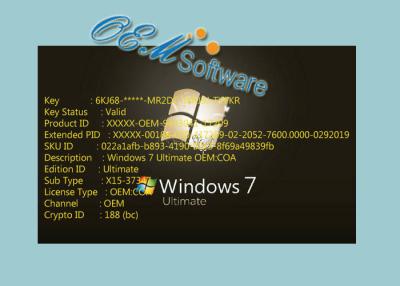 Chine 100 % Working Windows 7 Pro Oem Key Fast Delivery No Language Limited à vendre