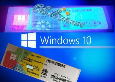 China Licencia de trabajo global de la tecla HOME de la etiqueta engomada del Coa de Windows de la llave de la licencia del profesional de Windows 10 favorable en venta
