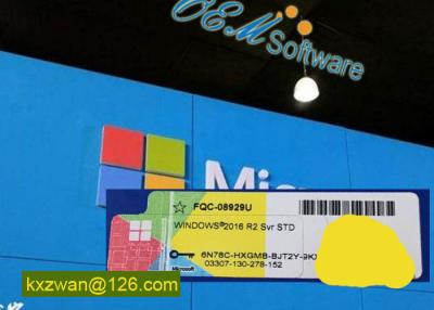 China Official Windows Server 2016 R2 Product Key Hologram Coa Sticker Retail License for sale
