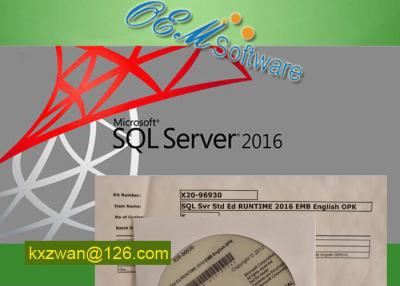 Chine Temps d'exécution véritable de Microsoft Serveur SQL 2016 OPK DST Ed Emb 2016 à vendre