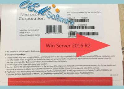 China Servidor dominante estándar Std R2 del paquete del OEM de Windows Server 2016 auténticos en venta