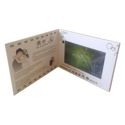 China custom video greeting card colorful printing customized 7 inch touch screen brochure invit for sale