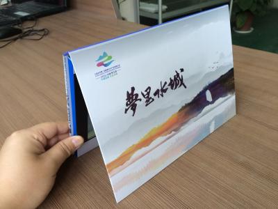 China 7inch video invitation card company Presentation logo imprinted video cards/booklets for sale