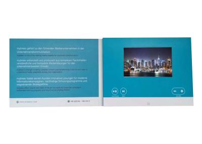 China tarjeta de felicitación video de la nueva tarjeta video recargable del folleto 2017 con la exhibición de 7inch LCD en venta