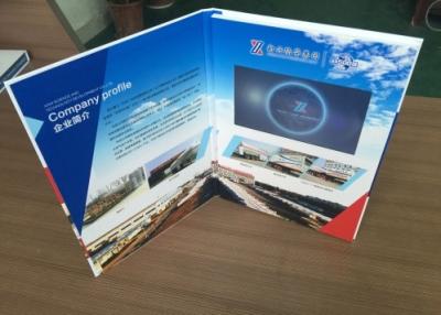 China Folleto video del material 4.3inch del libro video de papel activo de encargo de la PANTALLA TÁCTIL para la presentación de la compañía en venta