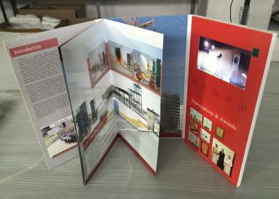 China Libro video de papel activo de encargo del material 4.3inch/folleto video del folleto para el anuncio de comercialización en venta